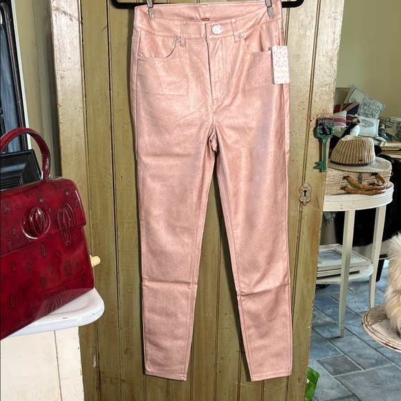 Free People Pants - FREE PEOPLE pink faux leather pants